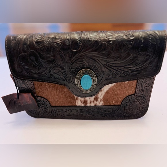 Trendi Handbags - Genuine Leather Cross Body Bag
